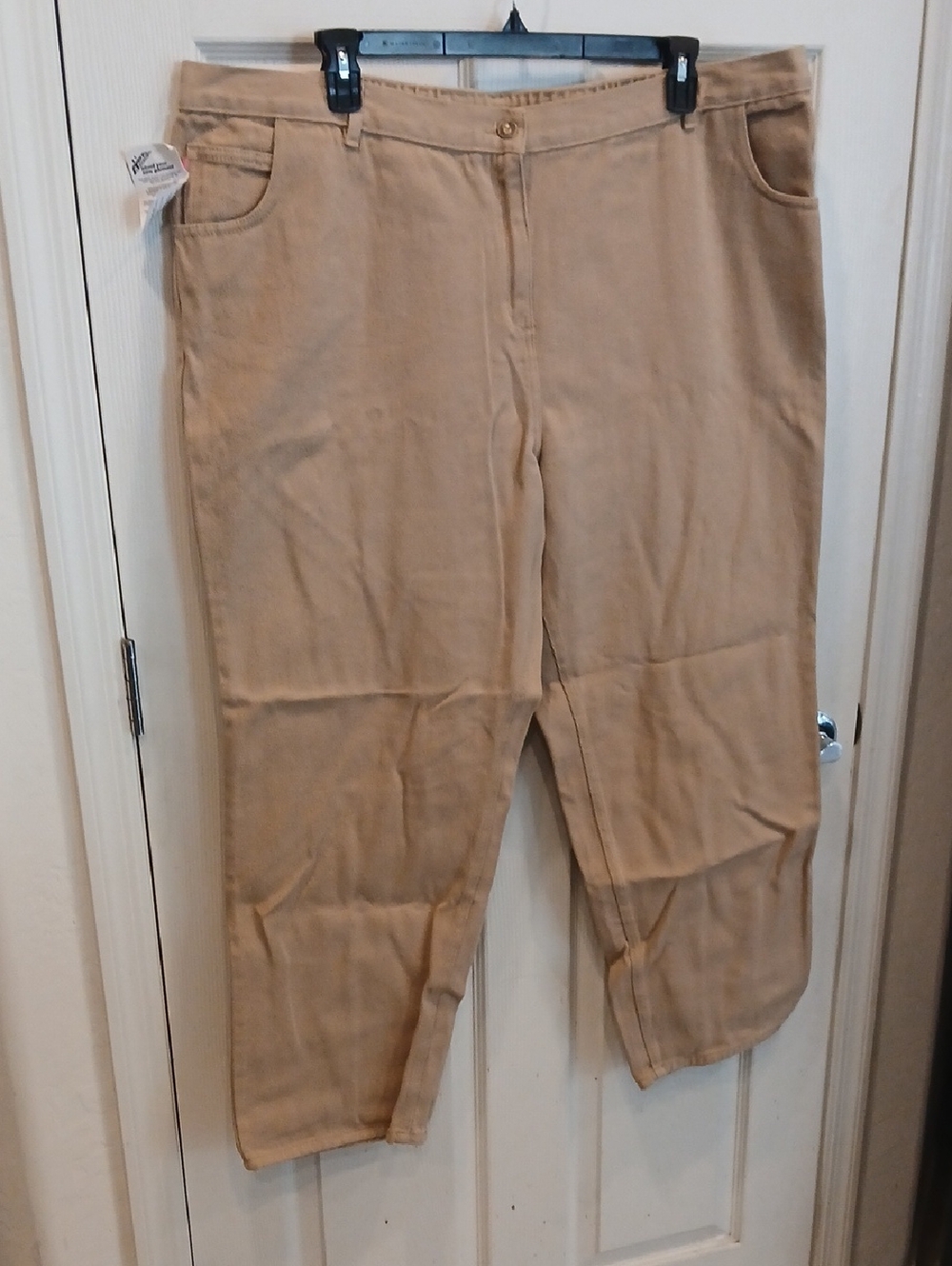 Woman Within Straight Leg Jeans in Khaki
